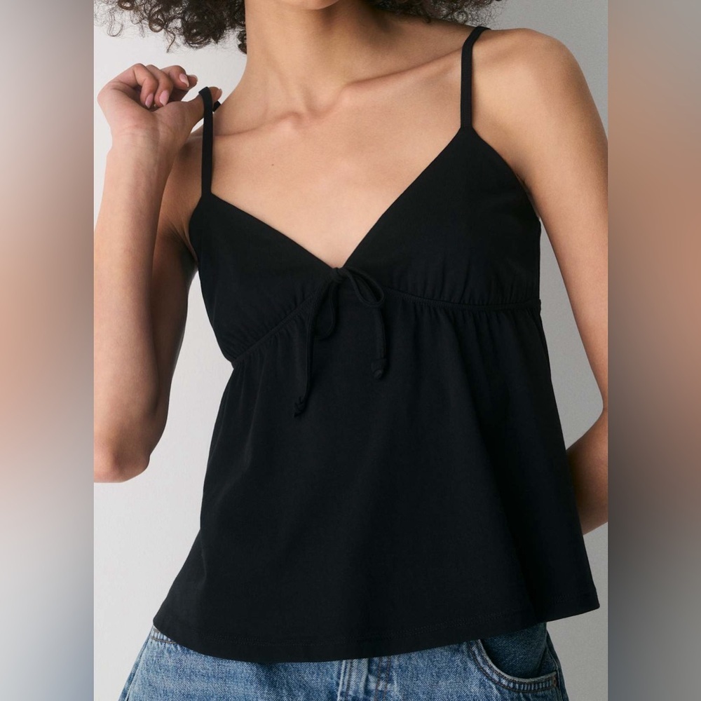 Sunday Best Aritzia Cottonwhisk LouLou Camisole Set of Two Poppy Red & Black Med - Picture 2 of 14